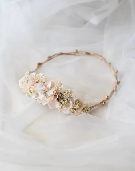 Tocado Corona AURA | Dines Boutique (ROSA)