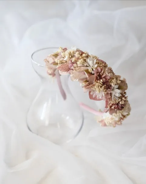 Tocado Diadema PIA | Dines Boutique (ROSA)